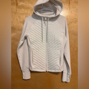 Old Navy White mixed media Zip-Up Jacket
